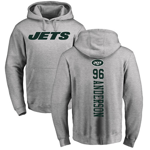 New York Jets Men Ash Henry Anderson Backer NFL Football 96 Pullover Hoodie Sweatshirts